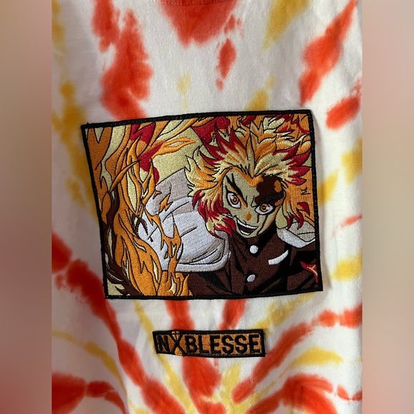 Demon Slayer Rengoku T-Shirt - Men’s Small - Tie-dye, Anime - Picture 8 of 9